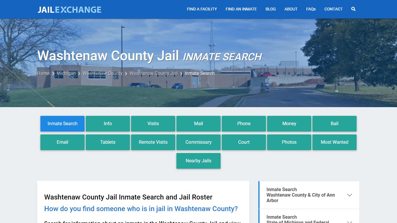 Washtenaw County Jail Inmate Search - Jail Exchange